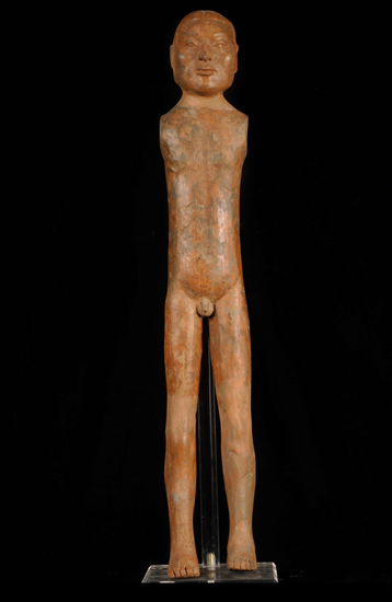 Scultura raffigurante personaggio nudo detto 