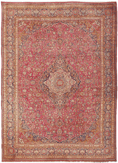 Tappeto Persiano Kashan interamente in Seta